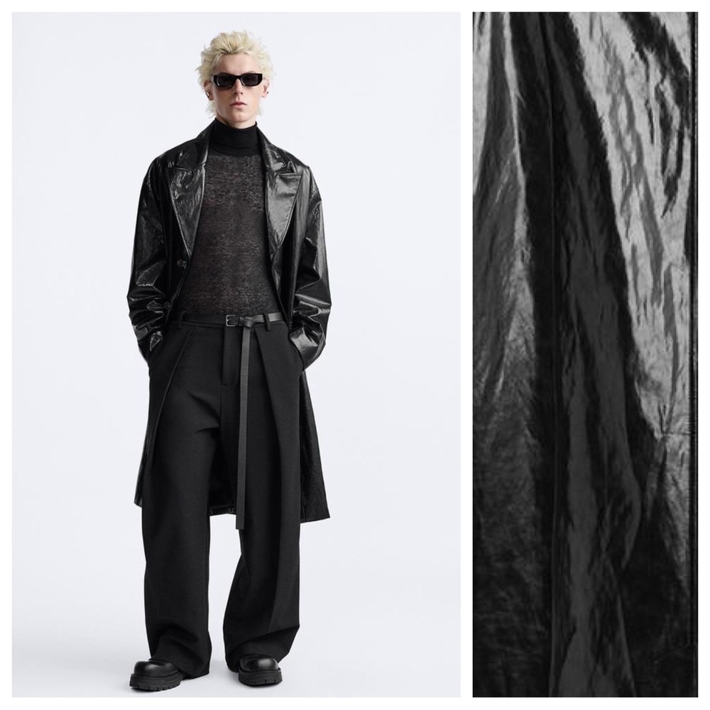 NWOT. Zara Man Limited Edition Shiny Oversized Coat. Size S. - Picture 1 of 15